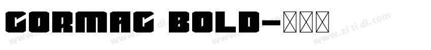 Cormac Bold字体转换